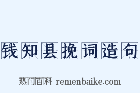 钱知县挽词造句是什么意思的图片